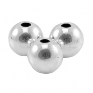 Metall DQ Perlen 6mm Antik silber (Nickelfrei)