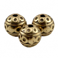Metall DQ Perlen 8mm deco Antik bronze (Nickelfrei)