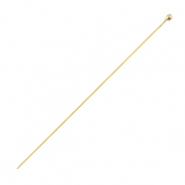 DQ Metall Nietstift mit Kugel 50mm Gold (Nickelfrei)