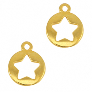 Metall DQ Anh&auml;nger Stern Gold (Nickelfrei)
