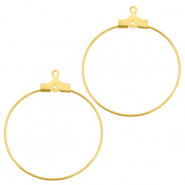 Zubeh&ouml;r Metall DQ Creolen H&auml;nger 30mm Gold (nickelfrei)