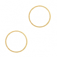 Anh&auml;nger Metall Anh&auml;nger DQ Zwischenst&uuml;ck Zirkel 14mm Gold (Nickelfrei)