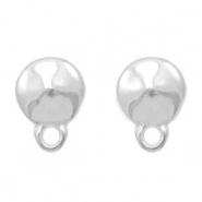 Zubeh&ouml;r Metall DQ Earpin rund mit &Ouml;se Antik silver (nickelfrei)