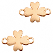 Anhänger Metall DQ Zwischenstück Glücksklee Rosegold (Nickelfrei)