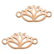 Anhänger Metall DQ Zwischenstück Lotus Rosegold (Nickelfrei)