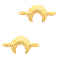 Anhänger Metall DQ Zwischenstück Mond Gold (Nickelfrei)