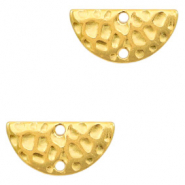 Anhänger Metall DQ Zwischenstück halber Zirkel Gold (Nickelfrei)