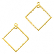 Anh&auml;nger Metall DQ Rhombus Gold (Nickelfrei)