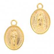 Anh&auml;nger Metall DQ Maria oval Gold (Nickelfrei)