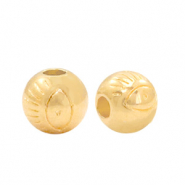 Perlen Metall DQ Auge 6mm Gold (Nickelfrei)
