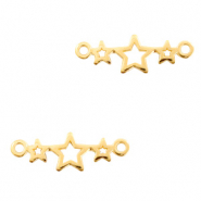 Anhänger Metall DQ Zwischenstück Stars Gold (Nickelfrei)
