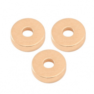 Perlen Metall DQ Disc Rondellen 6x2mm Rosegold (Nickelfrei)