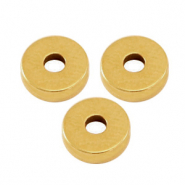 Perlen Metall DQ Disc Rondellen 6x2mm Antik bronze (Nickelfrei)