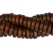 Perlen Griechische Keramik DQ 6mm disc Rocky road brown
