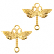 Anhänger Metall DQ Zwischenstück Dragonfly Gold (Nickelfrei)