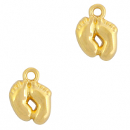 Anh&auml;nger Metall DQ Feet Gold (Nickelfrei)