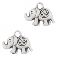 Anh&auml;nger Metall DQ Elephant & Ohm Antik silber (Nickelfrei)