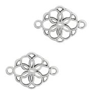 Anhänger Metall DQ Zwischenstück Blume Antik silber (Nickelfrei)