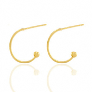 Zubeh&ouml;r Metall DQ Creolen 15mm Gold (Nickelfrei)