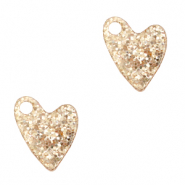 Anhänger Plexx Herz Glitzer Rose peach