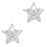 Anhänger Plexx Stern Glitzer Silver