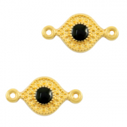 Anhänger Metall DQ Zwischenstück Black-gold (Nickelfrei)