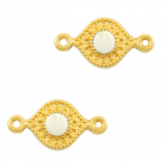 Anhänger Metall DQ Zwischenstück Creamy white-gold (Nickelfrei)