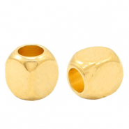 Perle Metall DQ Cube 3mm Gold (Nickelfrei)