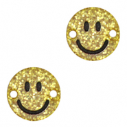 Zwischenstücke Plexx Smiley Gold glitter