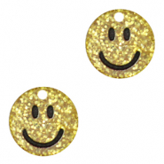 Anhänger Plexx Smiley Gold glitter