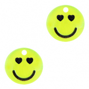 Anhänger Plexx Smiley Hearts Neon yellow