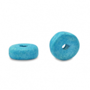 Perlen Griechische Keramik DQ 6mm Disc Aquamarine blue