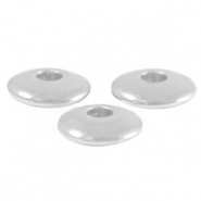Perle Metall DQ Disc 6mm Antik silber (Nickelfrei)