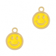 Anhänger Metall DQ Smiley Gold-sunrise yellow (Nickelfrei)