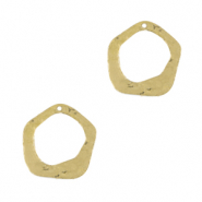 Anh&auml;nger Metall DQ irregular Gold (Nickelfrei)