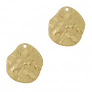 Anh&auml;nger Metall DQ irregular Gold (Nickelfrei)