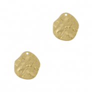 Anh&auml;nger Metall DQ irregular Gold (Nickelfrei)