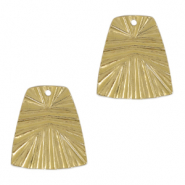 Anh&auml;nger Metall DQ Trapezium Gold (Nickelfrei)