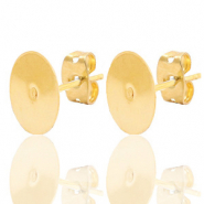 Zubeh&ouml;r Metall DQ Ohrstecker 10mm Gold (Nickelfrei)