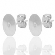 Zubeh&ouml;r Metall DQ Ohrstecker 10mm Antik silber (Nickelfrei)
