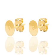 Zubeh&ouml;r Metall DQ Ohrstecker 6mm Gold (Nickelfrei)