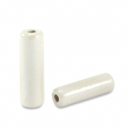 Perlen Griechische Keramik DQ Tubes Cream white