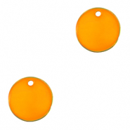 Anh&auml;nger Metall DQ 10mm Gold-neon orange (Nickelfrei)