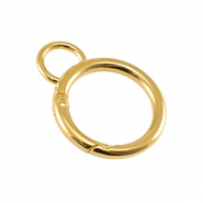 Zubeh&ouml;r Metall DQ Schl&uuml;ssel Anh&auml;nger 24mm mit &Ouml;se Gold (Nickelfrei)