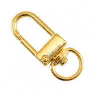 Zubeh&ouml;r Metall DQ Schl&uuml;ssel Anh&auml;nger 32mm Gold (Nickelfrei)