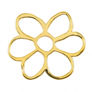 Anhänger Metall DQ Anhänger / Zwischenstück Flower Gold (Nickelfrei)