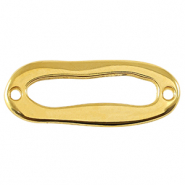 Anhänger Metall DQ Zwischenstück Oval Gold (Nickelfrei)