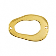 Anhänger Metall DQ Zwischenstück Oval Gold (Nickelfrei)