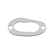 Anhänger Metall DQ Zwischenstück Oval Antik silber (Nickelfrei)