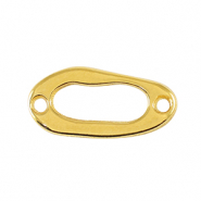 Anhänger Metall DQ Zwischenstück Oval Gold (Nickelfrei)